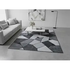 GENERICO - ALFOMBRA 200X240 CM DISEÑO GRIS PIEDRA ABSTRACTA ELEGANTE MODERNA DECORATIVA DCOIDEA