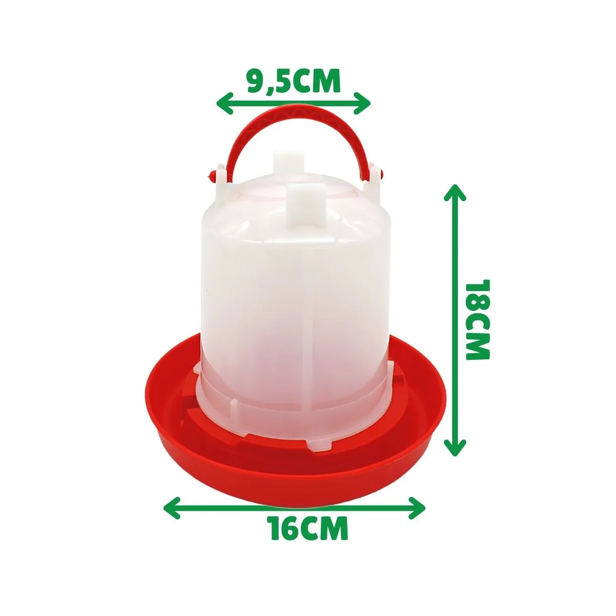GENERICO - Pack Bebedero 750ml + comedero 6kg para Gallinas  Granjas