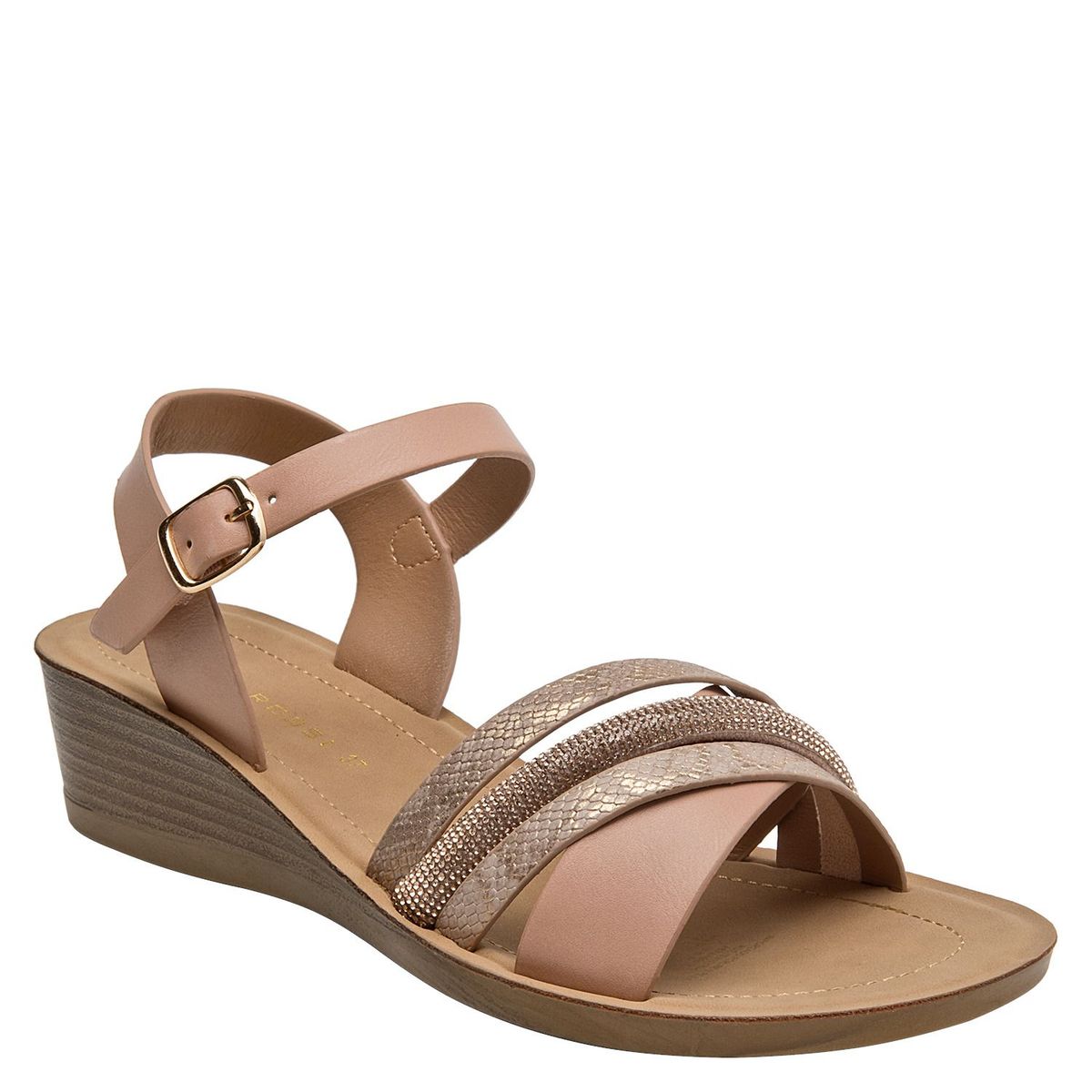 BRUNO ROSSI - Sandalia Casual Mujer Beige Bruno Rossi