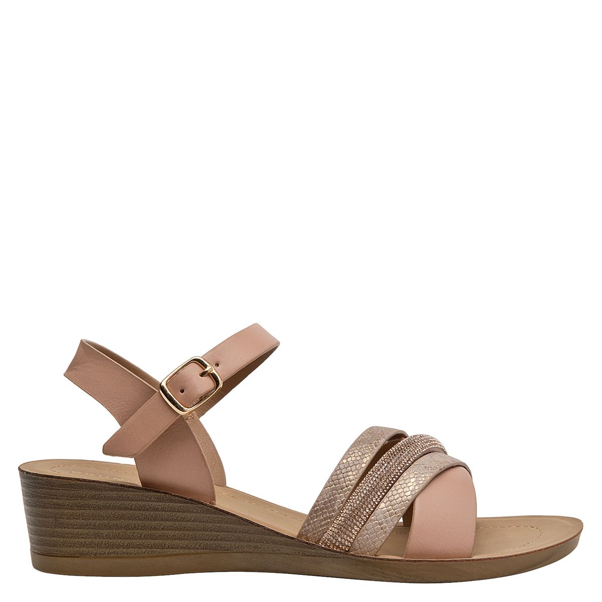 BRUNO ROSSI - Sandalia Casual Mujer Beige Bruno Rossi