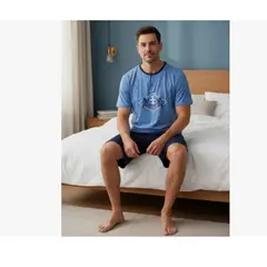 AGW - Pijama Hombre Verano Algodon Diseño leon