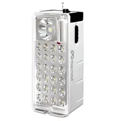 MACROTEL - LAMPARA LED DE EMERGENCIA RECARGABLE CON RADIO