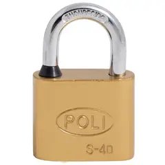 POLI - CANDADO S 40MM BR-CJ 3 LLAVES 157140