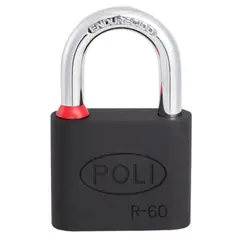 POLI - CANDADO R 60MM NEGRO-CJ 3 LLAVES 157190