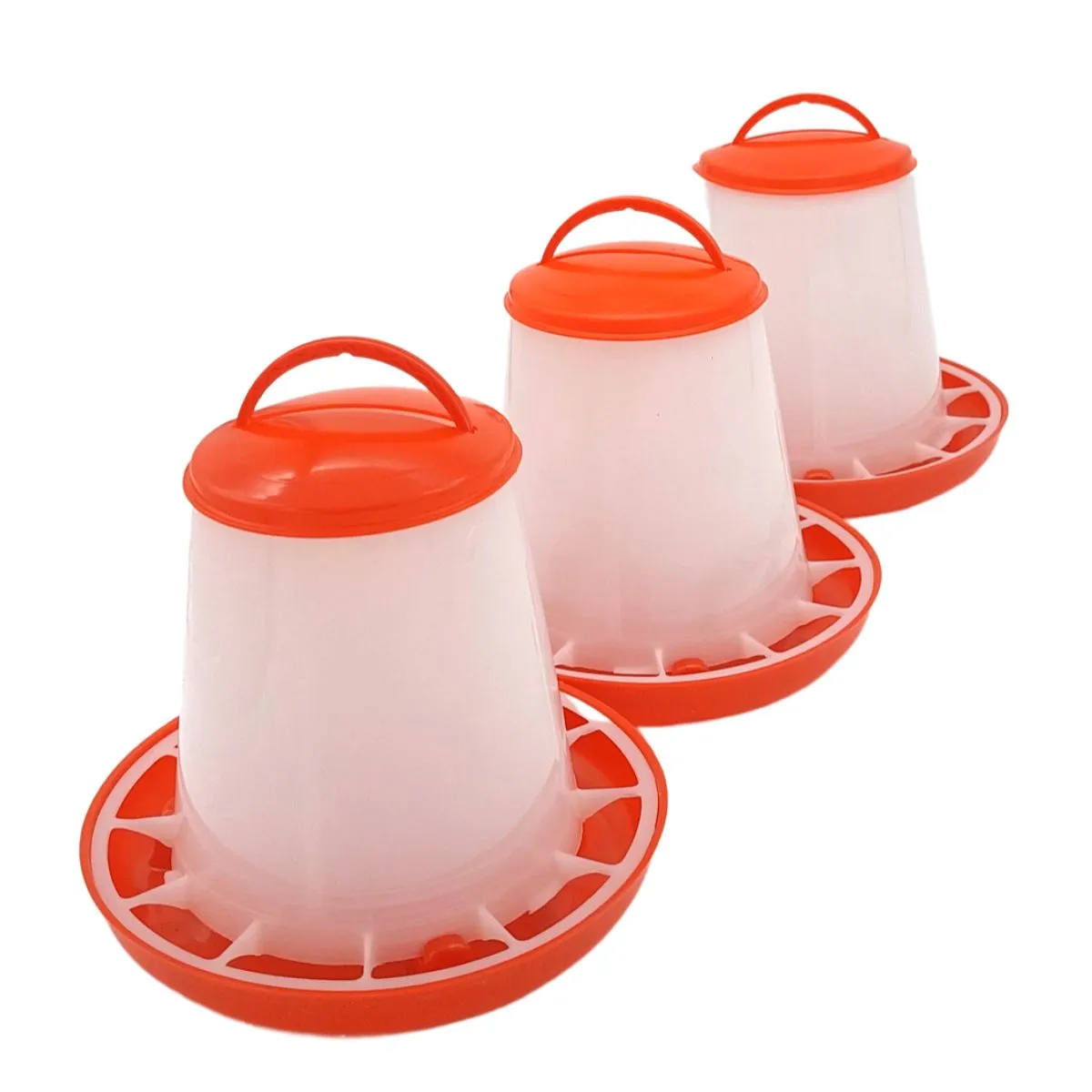 GENERICO - Pack x 3und Comederos Para Gallinas 1.5 kg Aves de Corral