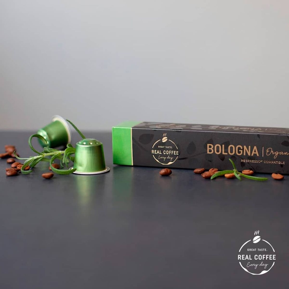 REAL COFFEE - 10 Cápsulas Compatibles Nespresso Bologna , Real Coffee