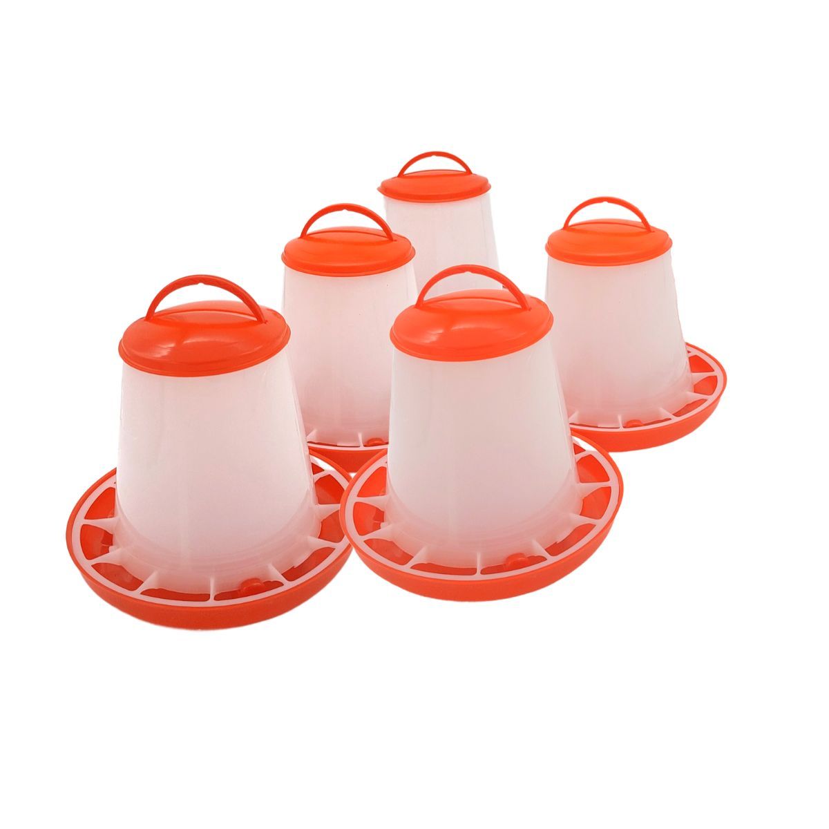 GENERICO - Pack x 5und Comederos Para Gallinas 1.5 kg Aves de Corral