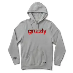 GRIZZLY - Poleron Hoodie Hombre Griptape Lowercase Fadeaway Gris