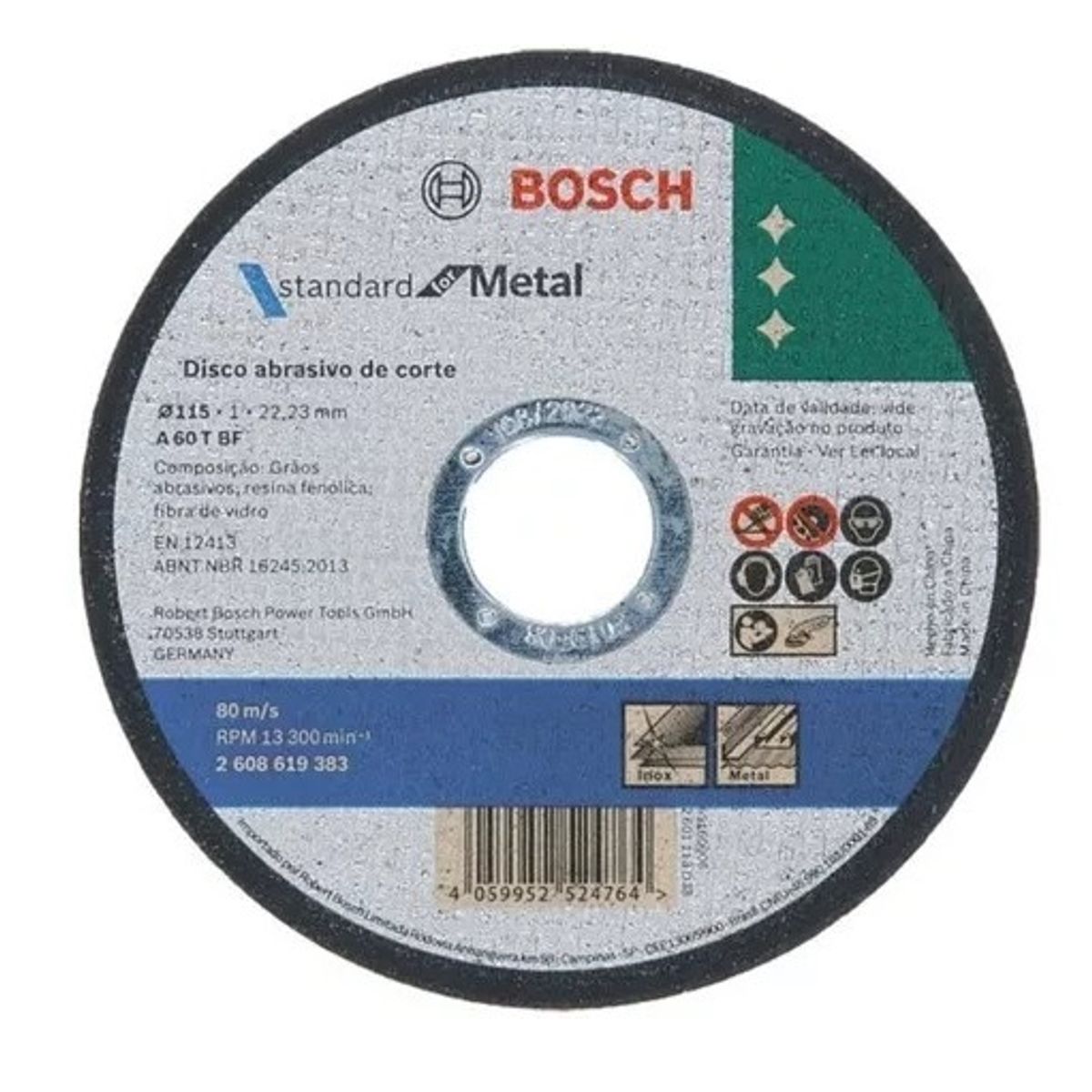 GENERICO - Bosch standard metal 5 discos corte 4 1/2 115x1,0mm