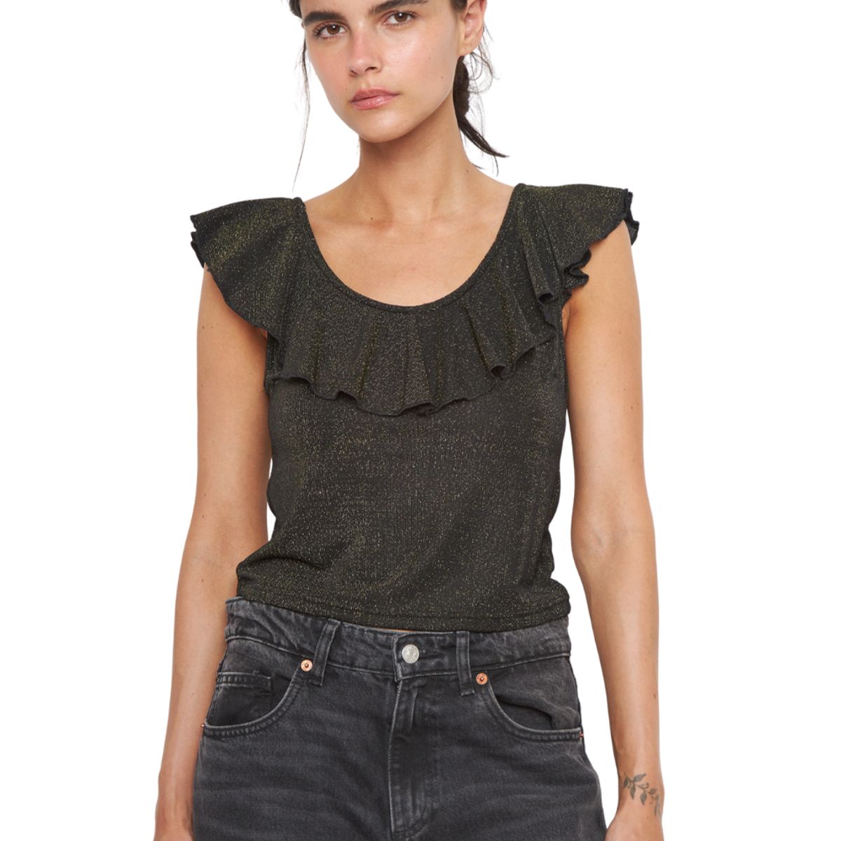 JACINTA TIENDA - Polera Olimpia bright negra Jacinta Tienda