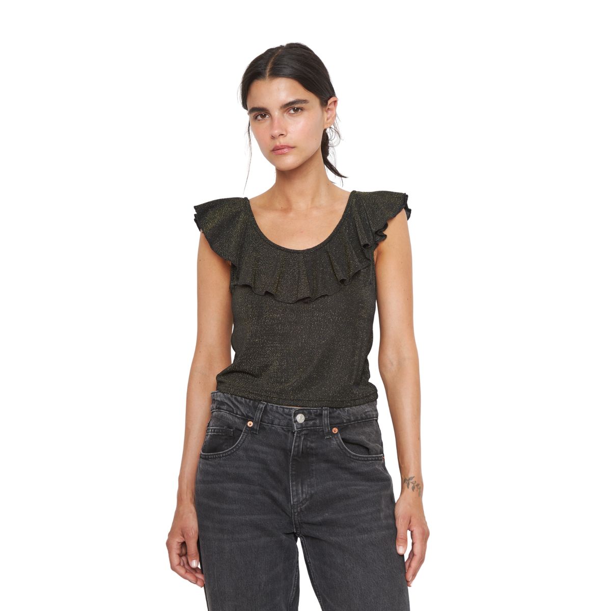 JACINTA TIENDA - Polera Olimpia bright negra Jacinta Tienda