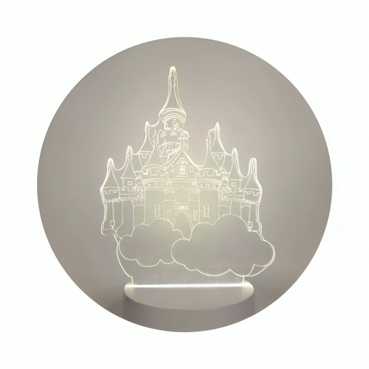 GENERICO - Lámpara LED De Mesa 3D USB Luz Castillo