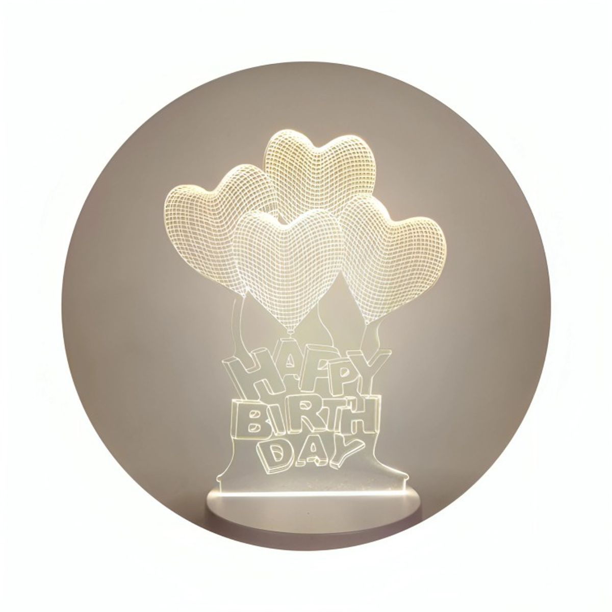GENERICO - Lámpara LED De Mesa 3D USB Luz Globos Cumpleaños
