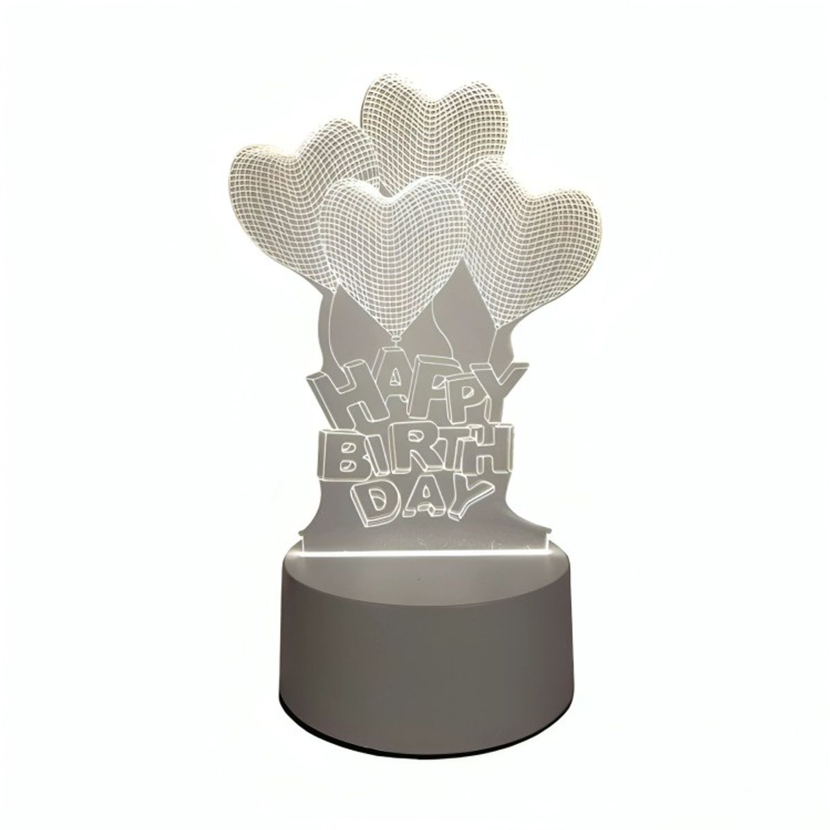 GENERICO - Lámpara LED De Mesa 3D USB Luz Globos Cumpleaños