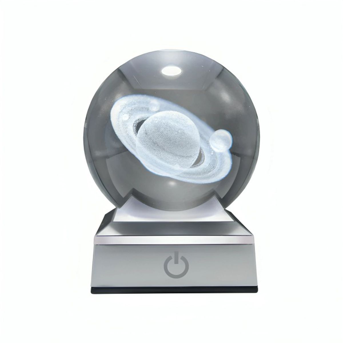 GENERICO - Bola de Cristal LED RGB Diseños 3D Multicolor Saturno