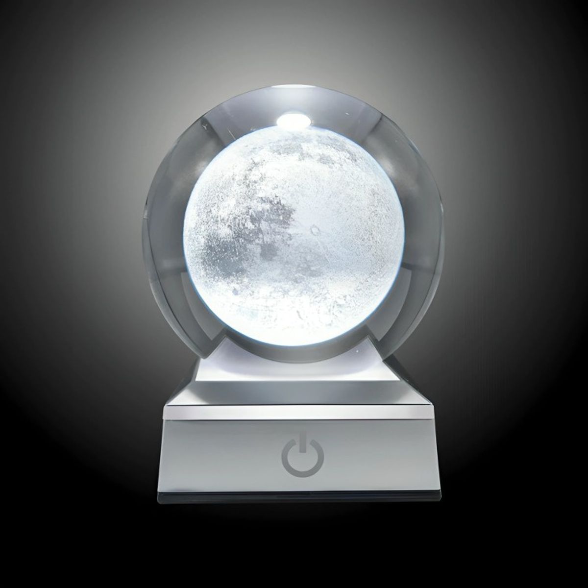 GENERICO - Bola de Cristal LED RGB Diseños 3D Multicolor Luna