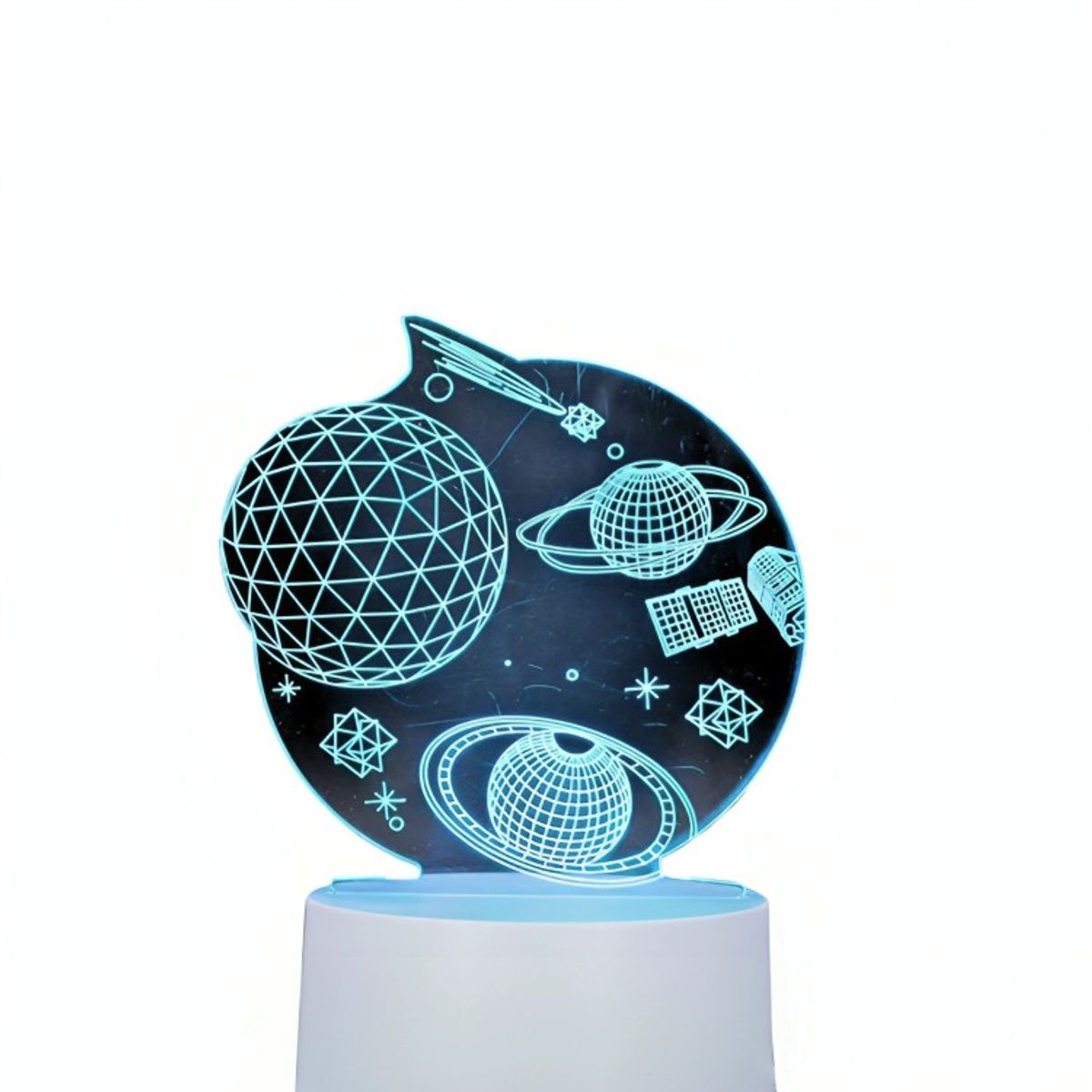 GENERICO - Lámpara Led RGB visualización 3D Universo