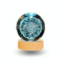 GENERICO - Lampara Bola De Cristal LED RGB Colores Zodiaco