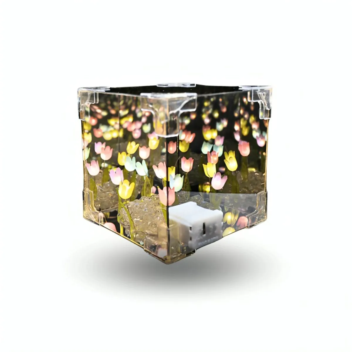 GENERICO - Lámpara Cubo Led Decorativa Tulipán