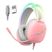 Audifono Gamer x33 Conexión USB y Tipo C Luz RGB