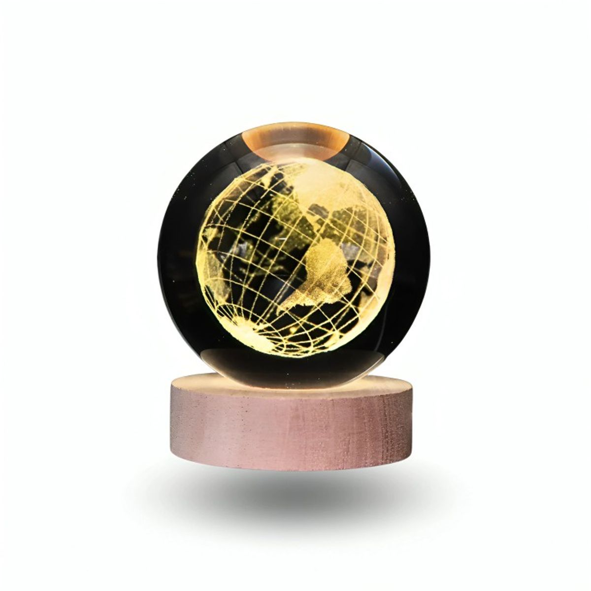 GENERICO - Lampara Bola De Cristal LED RGB Colores Mundo