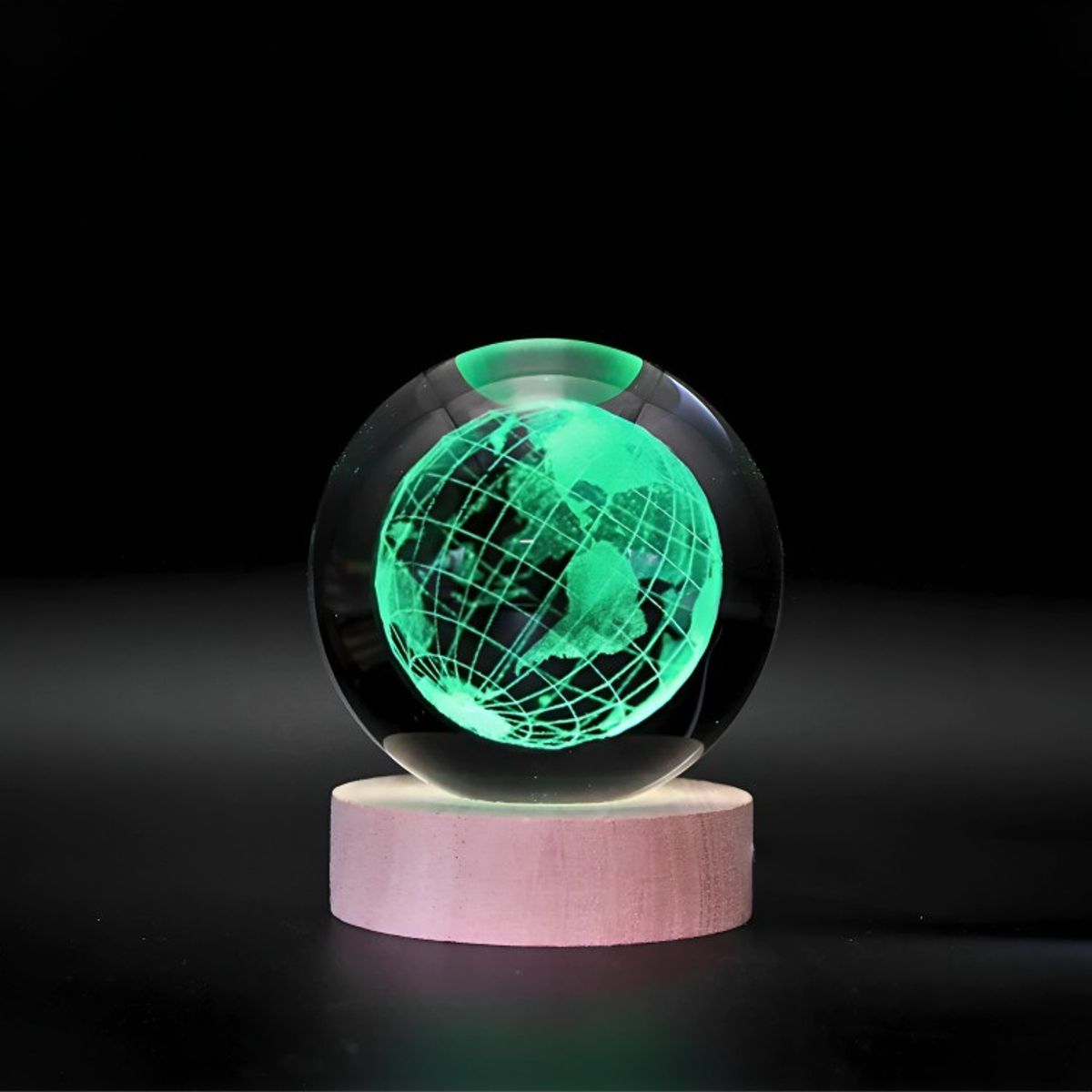 GENERICO - Lampara Bola De Cristal LED RGB Colores Mundo