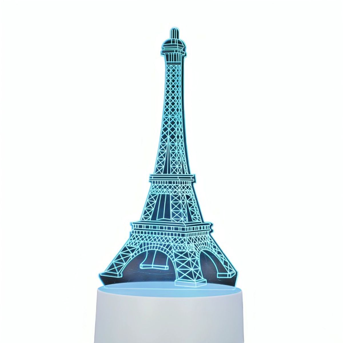 GENERICO - Lámpara Led RGB visualización 3D Torre Eifeel