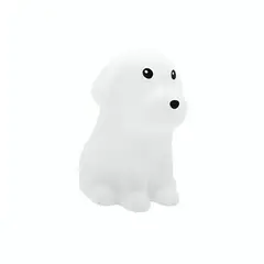 GENERICO - Lámpara de Noche de Silicona LED RGB Squishy Perrito