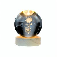 Lampara Bola De Cristal LED Rosa