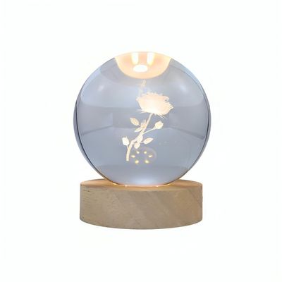 Imagen 2 del producto Lampara Bola De Cristal LED Rosa