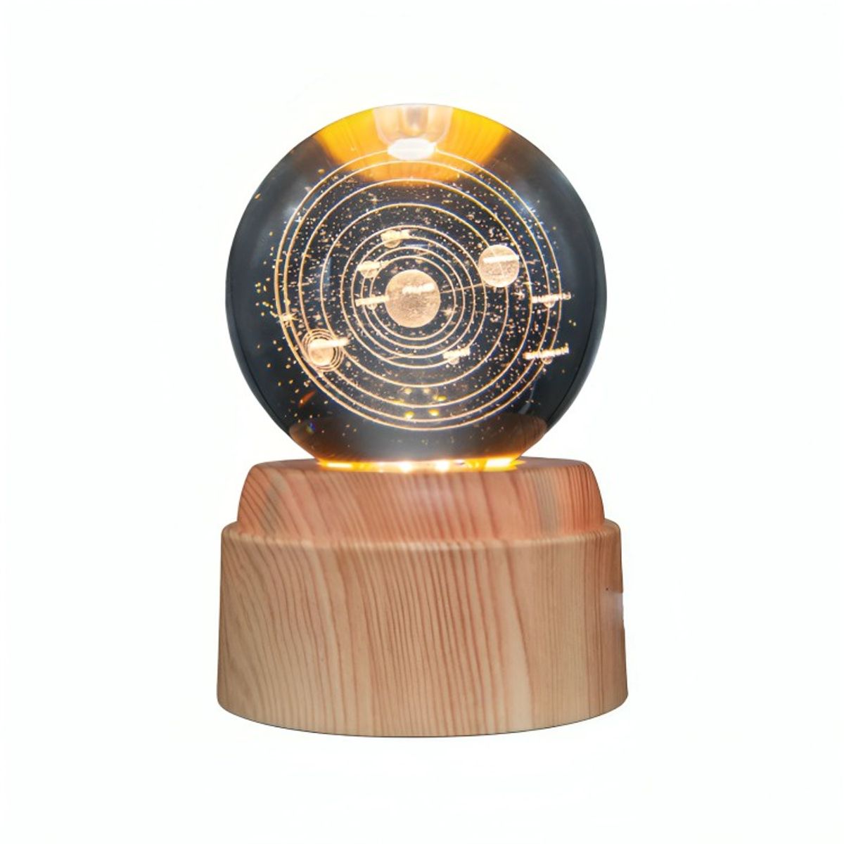 GENERICO - Lámpara Bola de Cristal LED  Sistema Solar