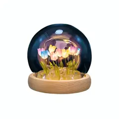 GENERICO - Lámpara LED Decorativa Tulipán en Cúpula Multicolor