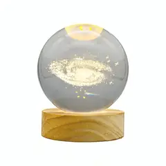GENERICO - Lampara Bola De Cristal LED Galaxia
