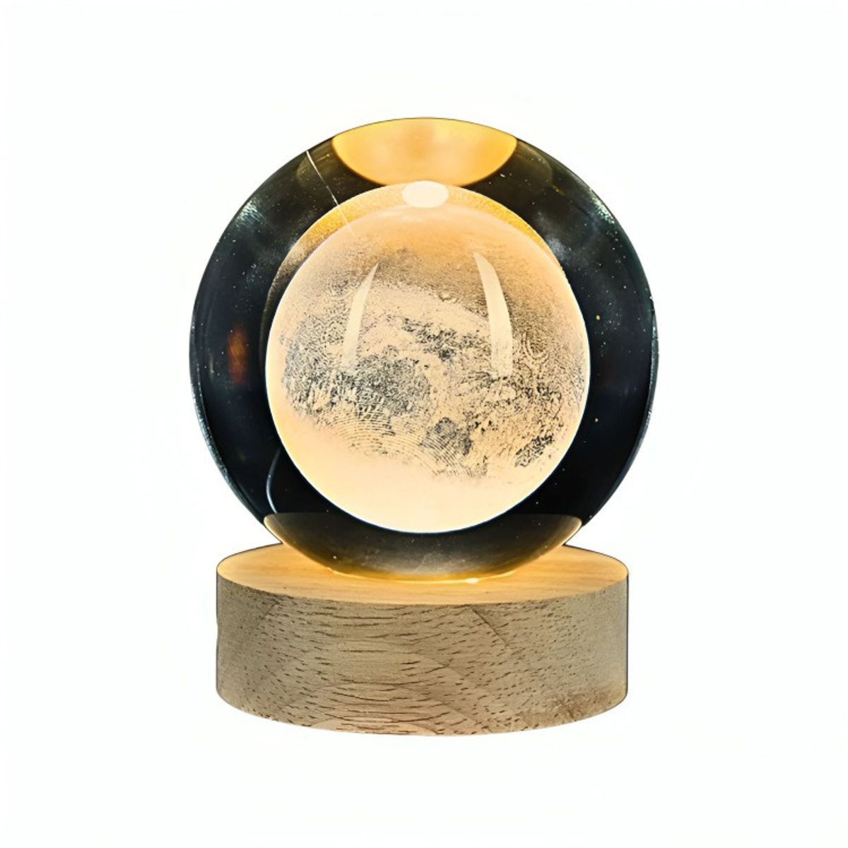 GENERICO - Lampara Bola De Cristal LED Luna
