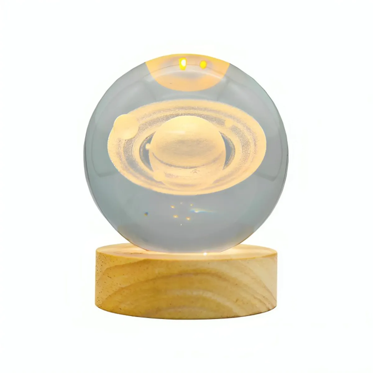 GENERICO - Lampara Bola De Cristal LED Saturno