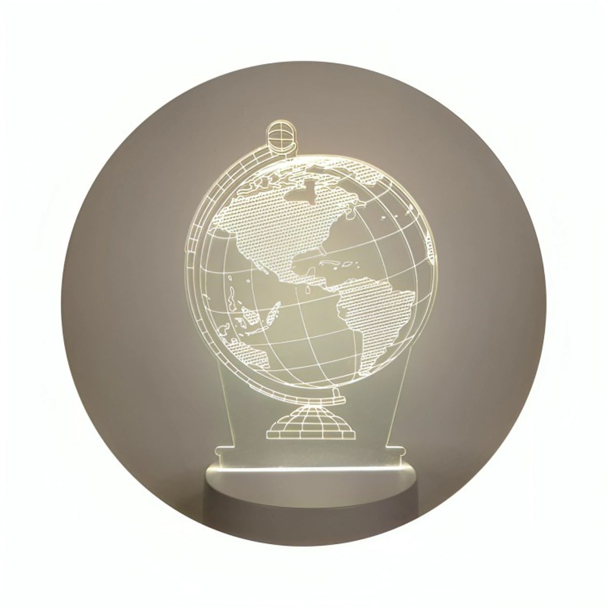 GENERICO - Lámpara LED De Mesa 3D USB Luz Globo