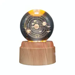 GENERICO - Lámpara Bola de Cristal LED Sistema Solar