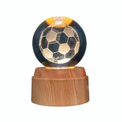 GENERICO - Lámpara Bola de Cristal LED Balón Fútbol