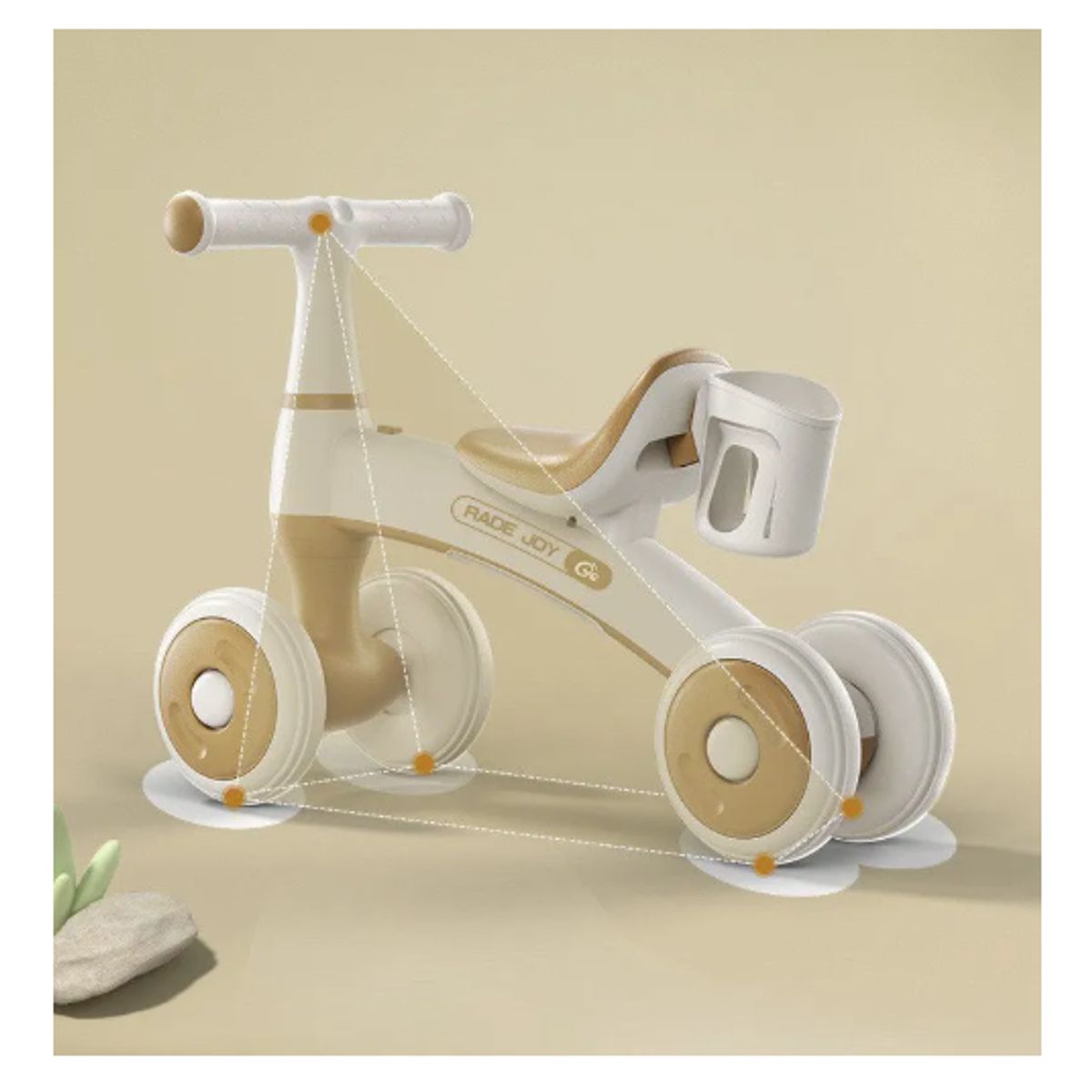 GENERICO - Correpasillos Moto Andador Para Bebes 4 Ruedas Niños BEIGE