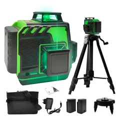 MUNDO MAGIA - Nivel Laser Profesional 12 Líneas Vertical Maletín + Trípode