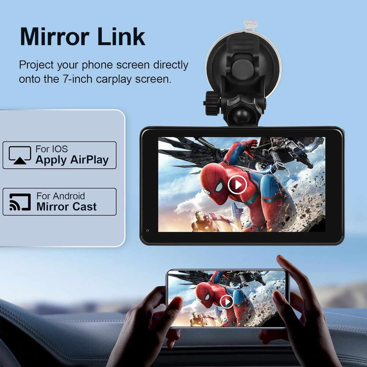 GENERICO - Pantalla Smart Para Auto Radio Navegador Carplay Android Facil Instalacion
