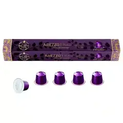 REAL COFFEE - 10 Cápsulas Compatibles Nespresso Arezzo Descafeinado,