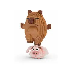 GENERICO - Juguete Mini Bloques Armables Niños Capibara en Cerdito Happy 3d 553 Pcs