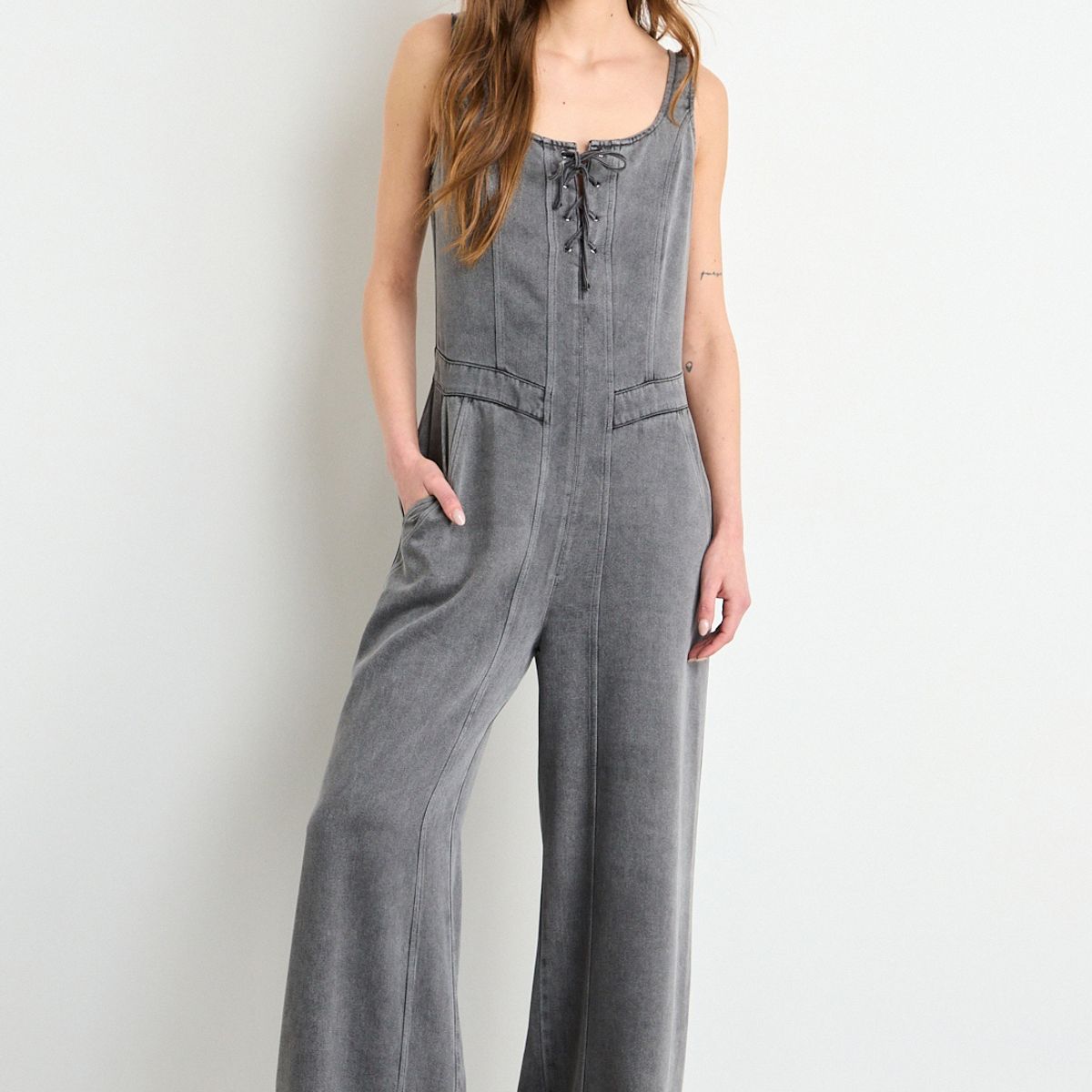 IO - Enterito Liso Mujer Gris Io