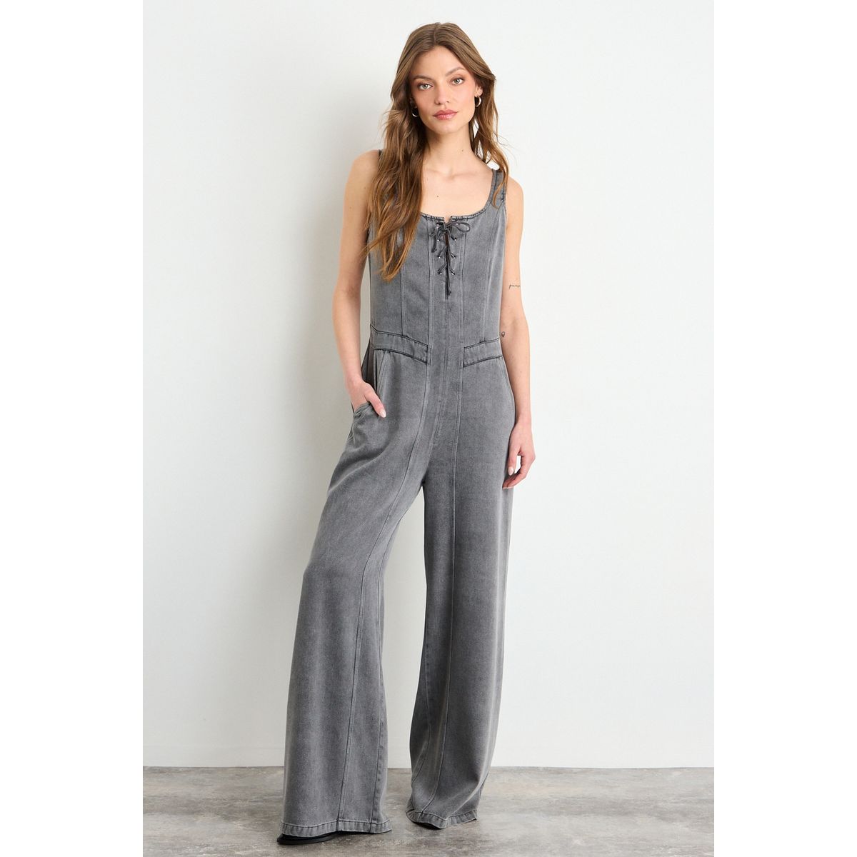 IO - Enterito Liso Mujer Gris Io