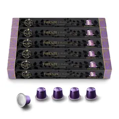 REAL COFFEE - 10 Cápsulas Compatibles Nespresso Firenze Descafeinado,