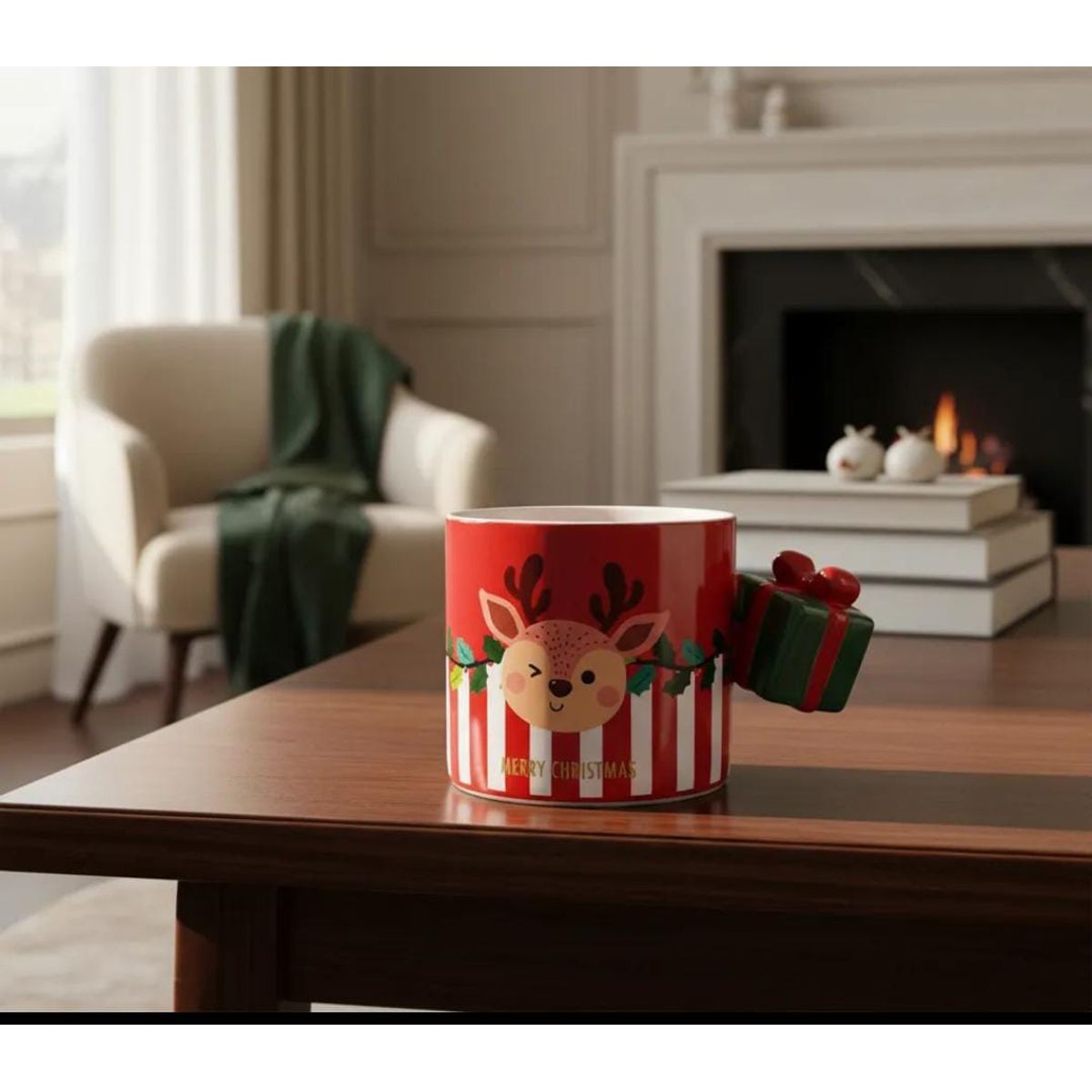 GENERICO - Taza Navideña Con Diseño De Regalo En 3d