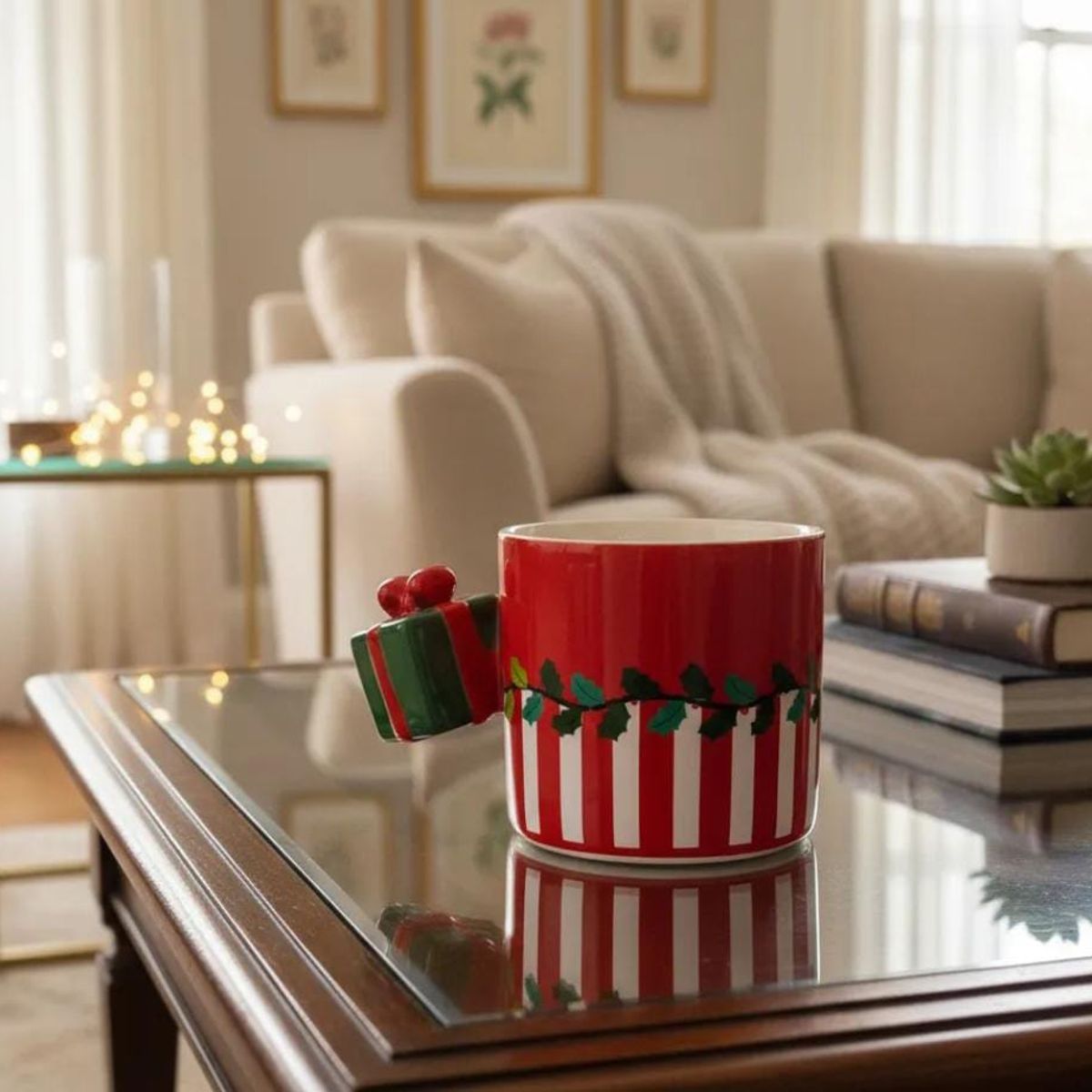 GENERICO - Taza Navideña Con Diseño De Regalo En 3d