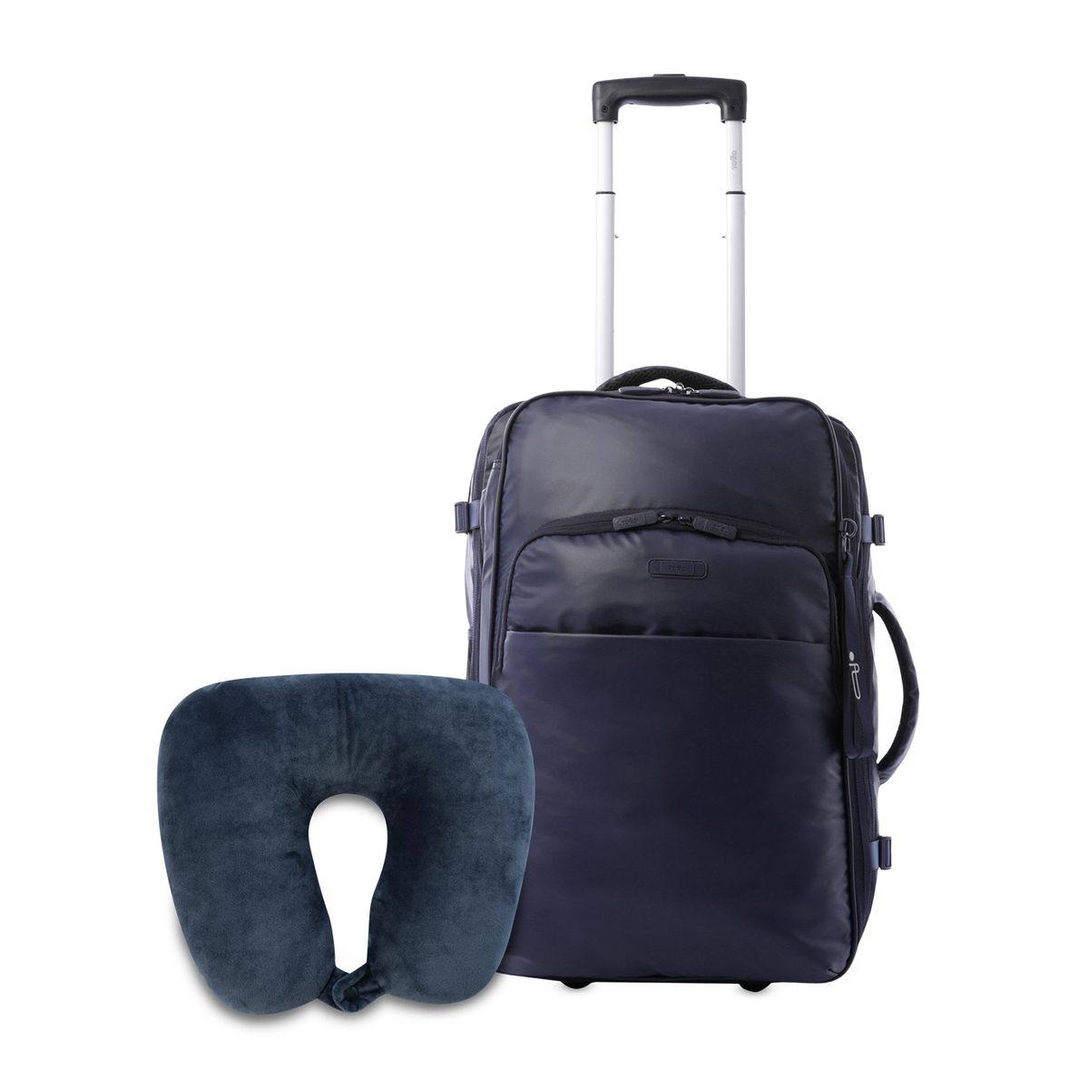 TOTTO - Pack Maleta de cabina Trip + Almohada de viaje Azul Totto