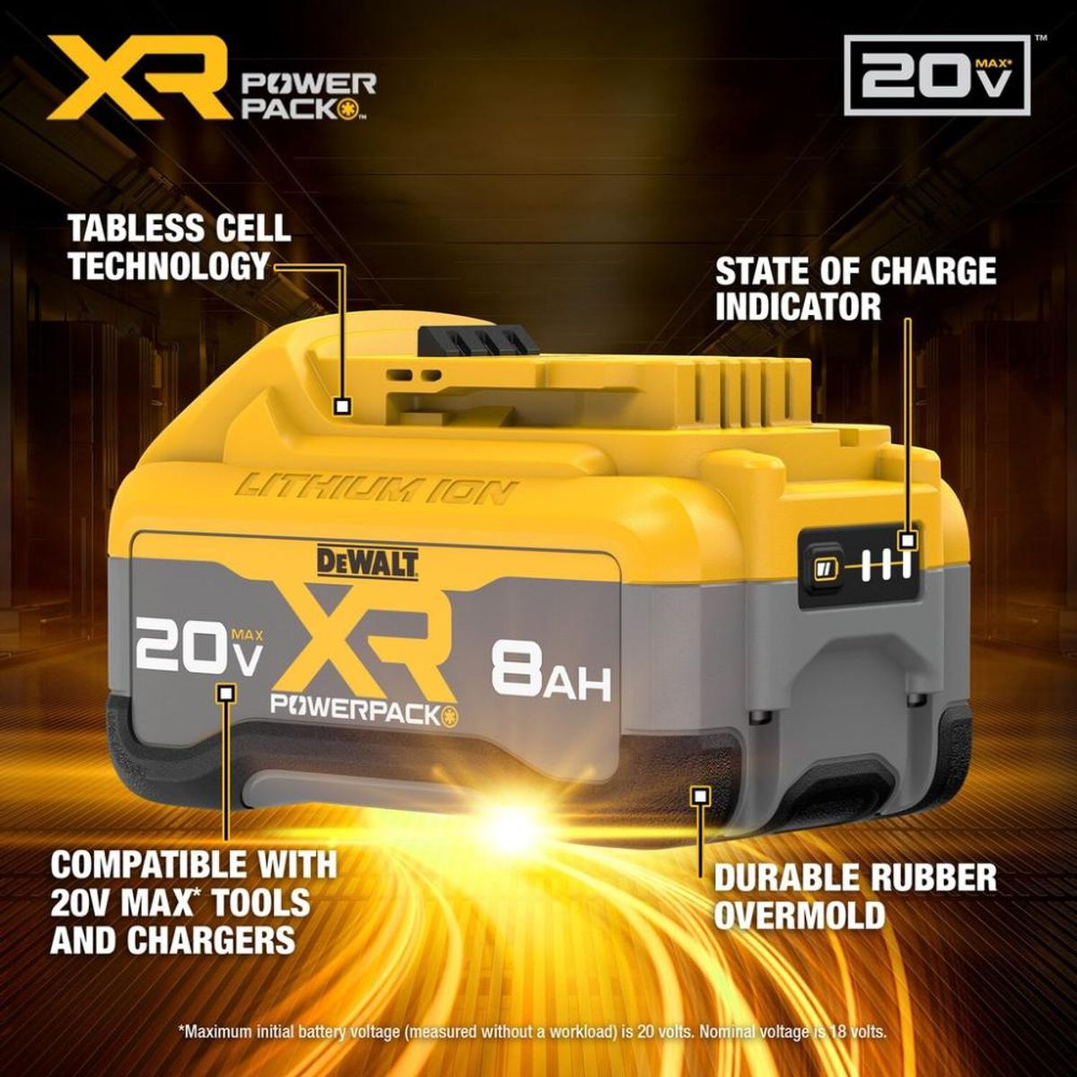 DEWALT - BATERIA 20V DEWALT POWERPACK 80AH DCB2108-B3